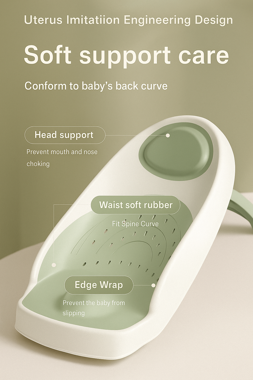 Baby Bath Support – Intelligent Comfort & Safety for Your New born