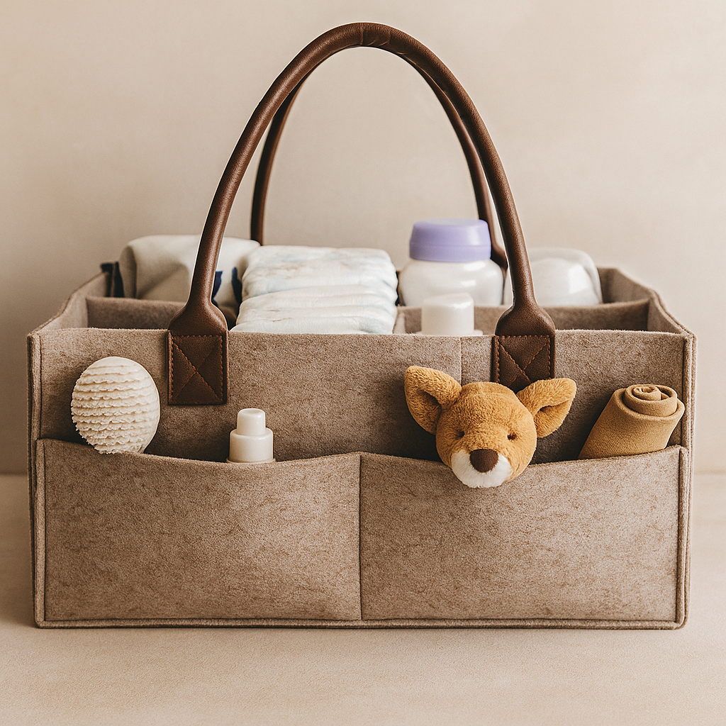Baby Nappy Caddy – Elegant Nursery Organiser