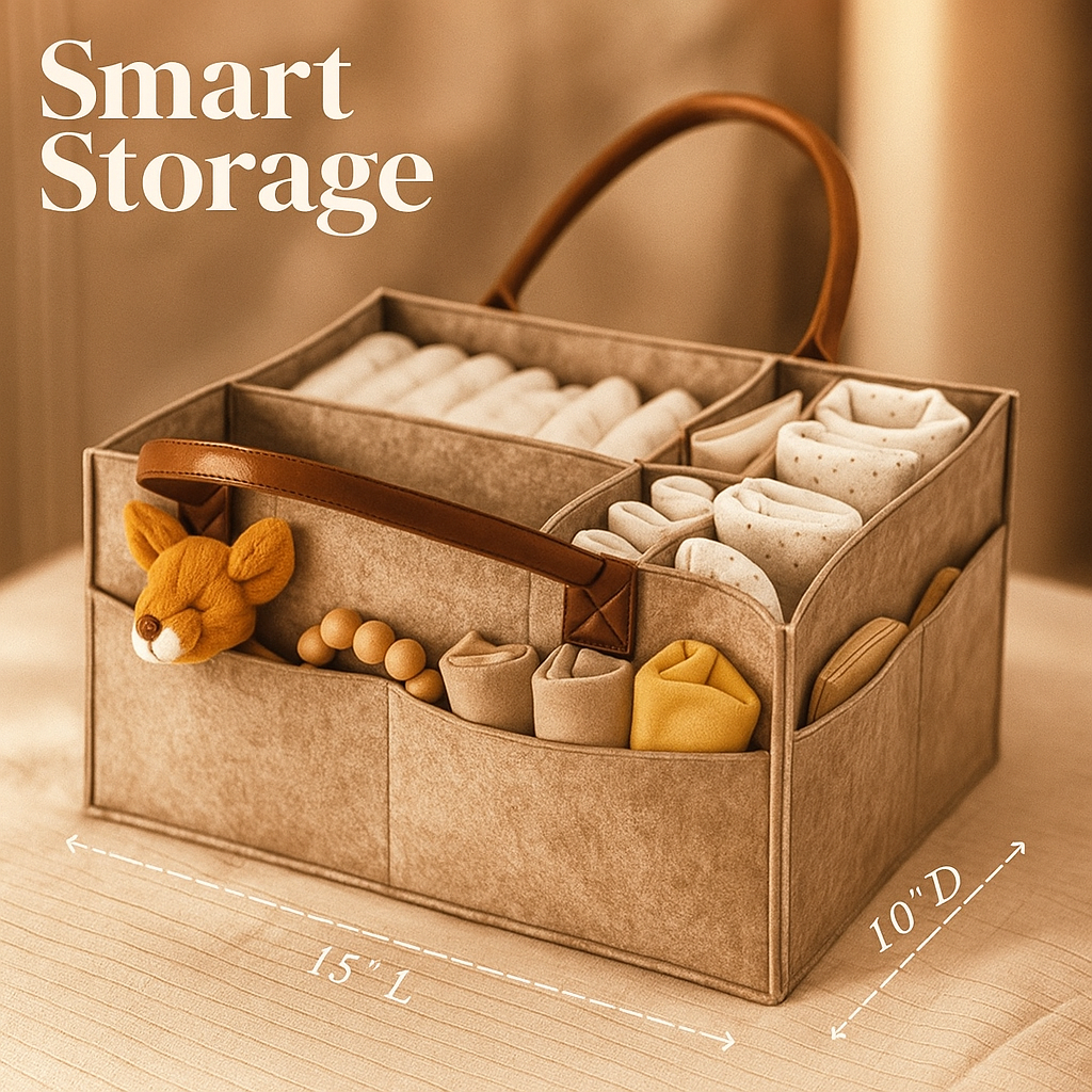 Baby Nappy Caddy – Elegant Nursery Organiser