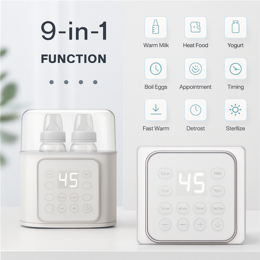 9 in 1 multi function Baby Bottle Warmer, Food Heater, Steriliser with Accurate Temperature Control