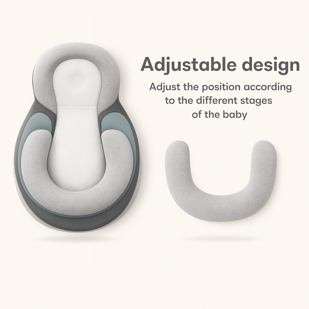 Adjustable Baby Wedge Lounger – Anti-Overflow & Choking Protection