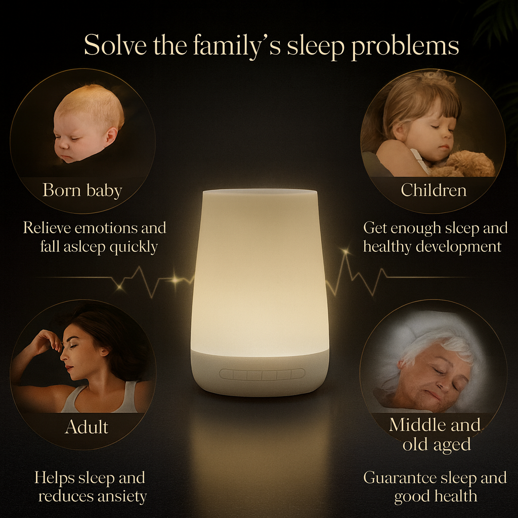Smart White Noise Machine – Baby Sleep Sound Machine with 34 Soothing Sounds & Colorful Night Lights