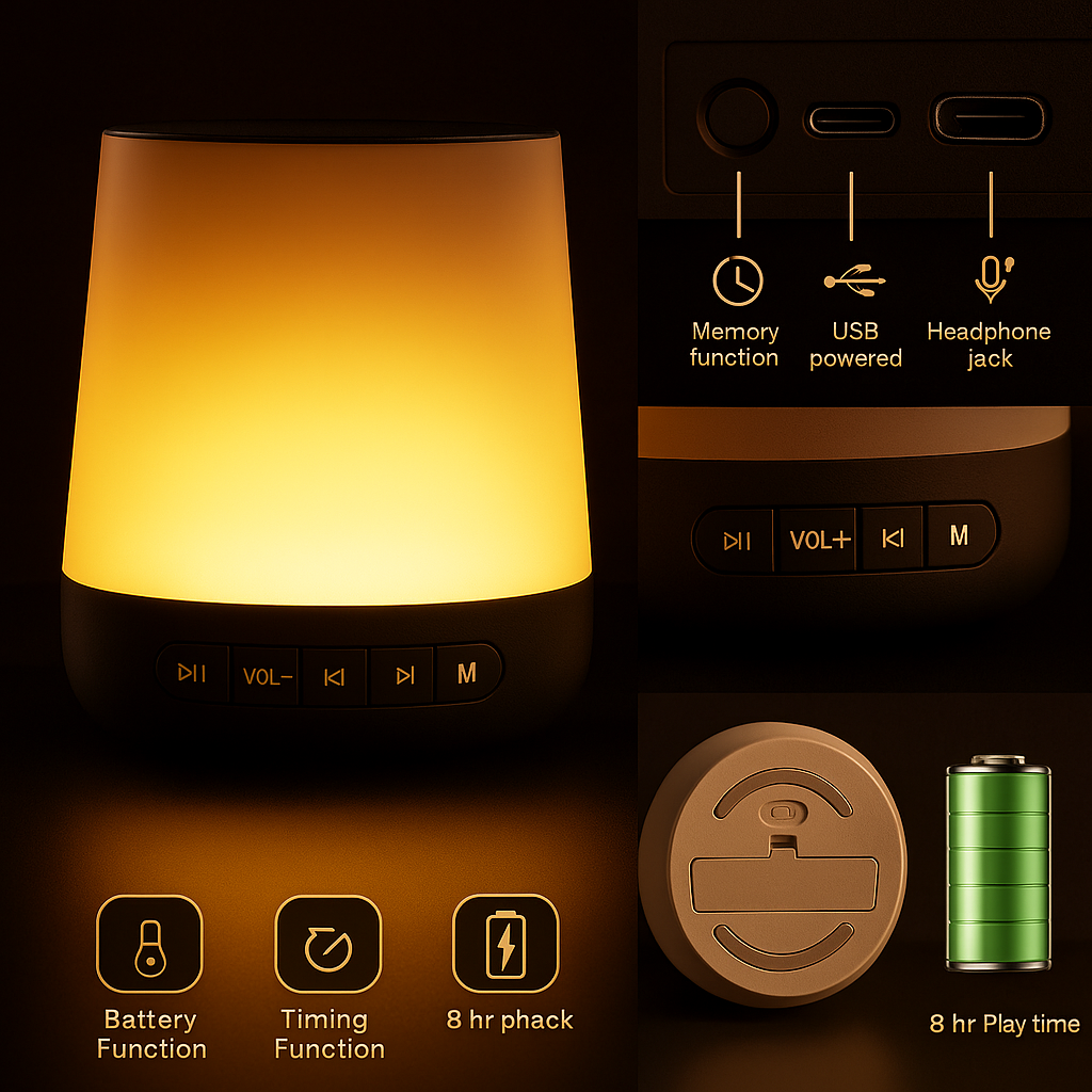Smart White Noise Machine – Baby Sleep Sound Machine with 34 Soothing Sounds & Colorful Night Lights