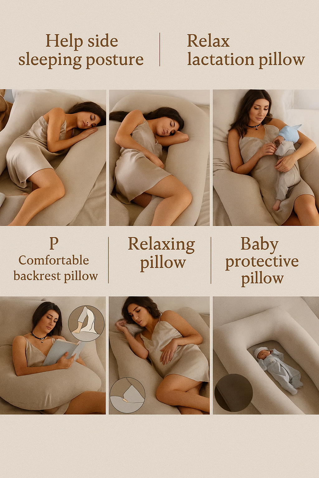 Multi-Use Pregnancy & Nursing Pillow – Support, Style, and Serenity