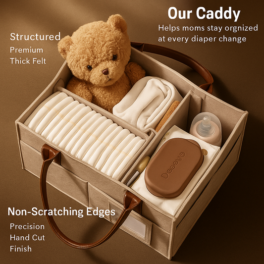 Baby Nappy Caddy – Elegant Nursery Organiser 