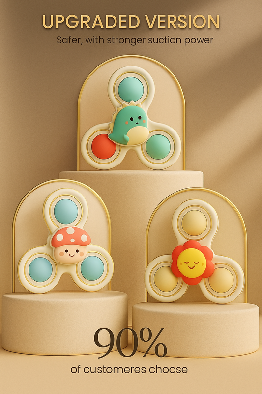 Baby Suction Cup Spinner Toys – Captivating Play Meets Timeless Design